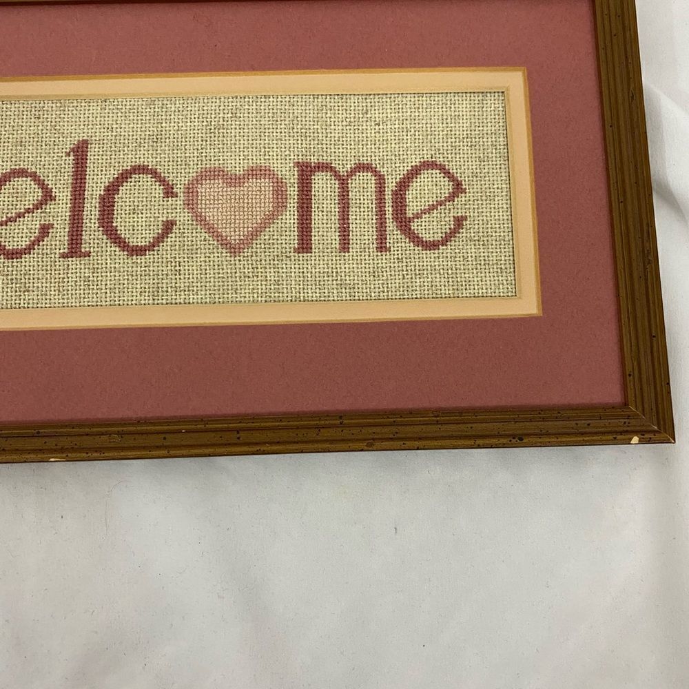 Cross-stitch Welcome 💕 Sign - Picture 5 of 5
